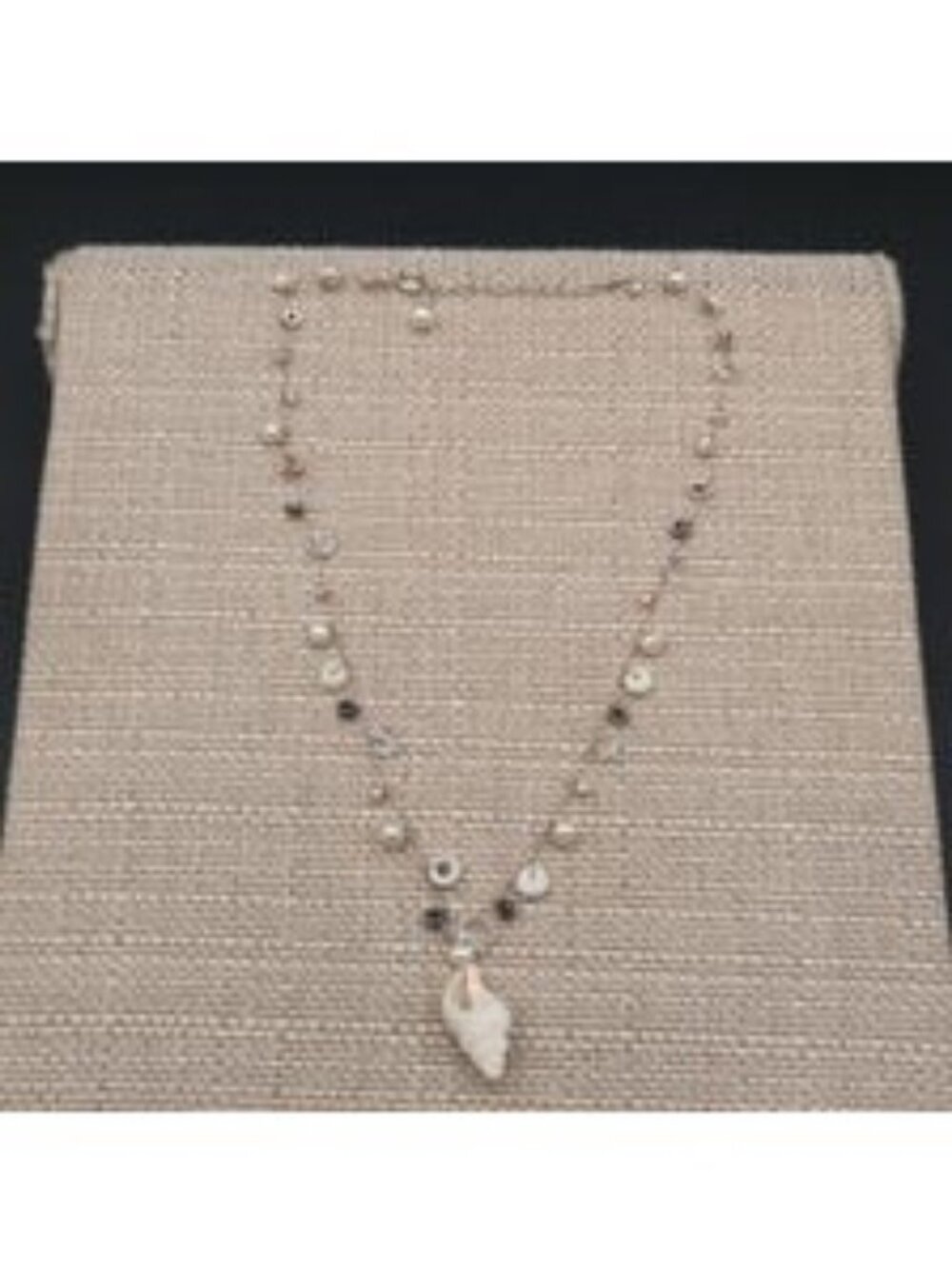 20 Inch Sterling Silver Mixed Seashell & Pearl Illusions Strand Necklace A8302